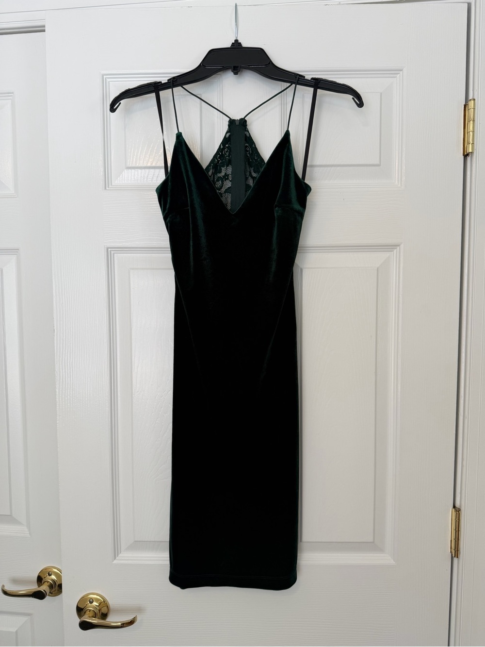 B. Darlin green velvet and lace dress size 0